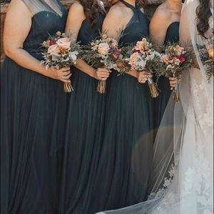 Bridesmaid Dress Rosalie Tulle Convertible Dress Romantic Blue size 6 unaltered